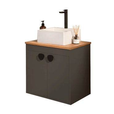 Gabinete para banheiro - Pompeia Preto 50cm