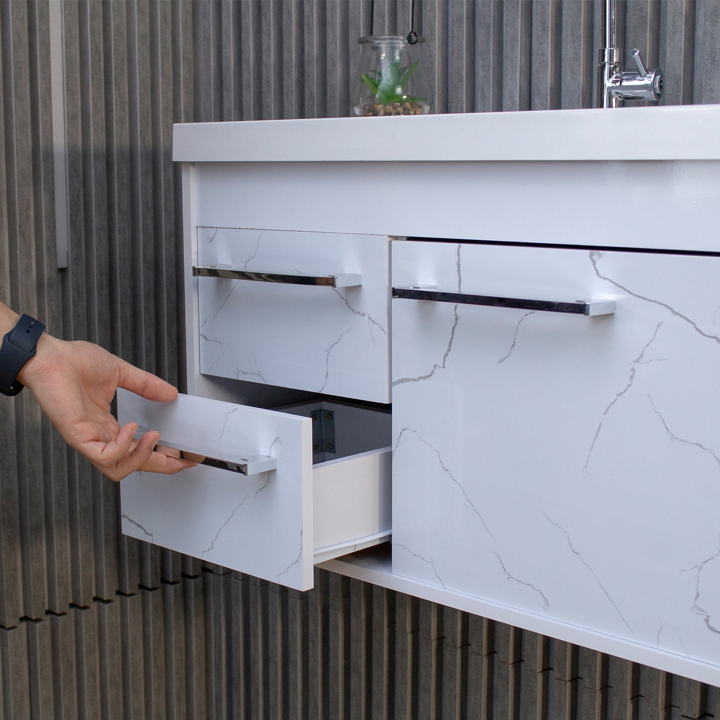 Gabinete para banheiro - Potenza Branco 60cm