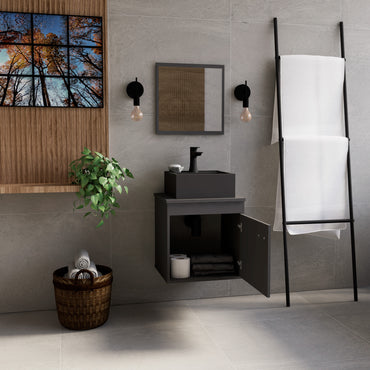 Gabinete para banheiro - Perugia Preto 40cm