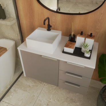 Gabinete para banheiro - Firenze 60 Lineo/Gianduia 60cm