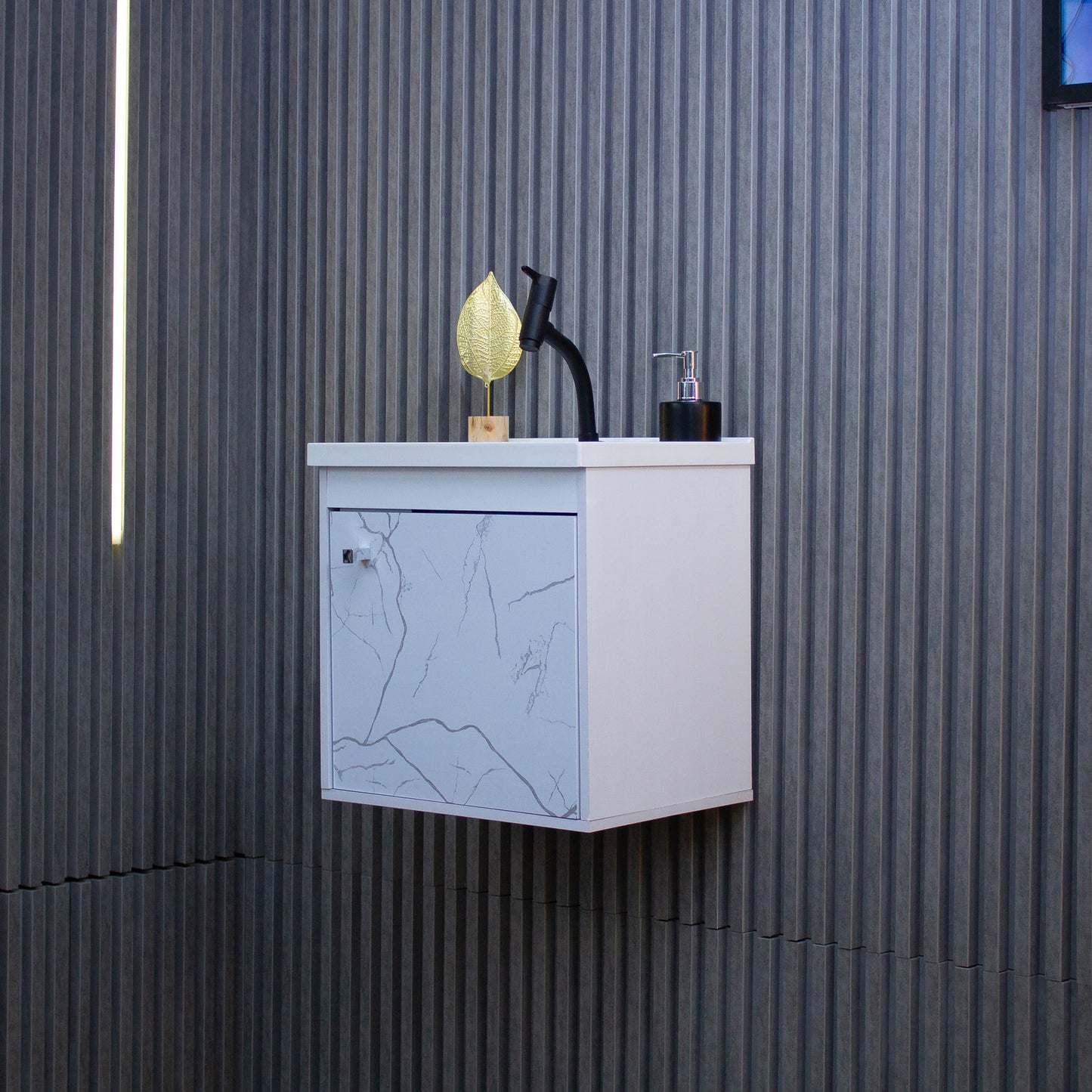 Gabinete para banheiro - Veneto Branco 40cm