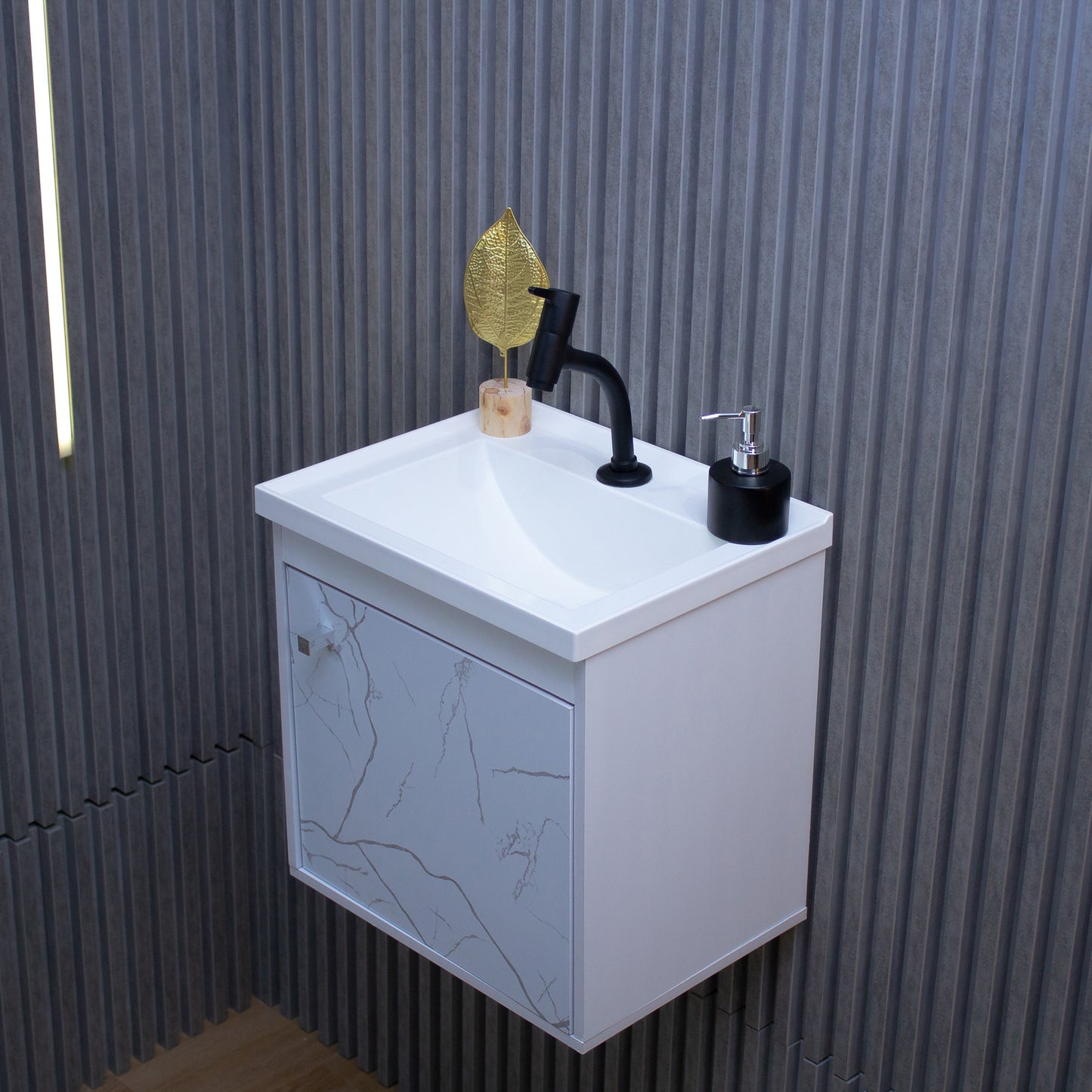 Gabinete para banheiro - Veneto Branco 40cm