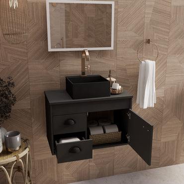 Gabinete para banheiro - Udine Preto 60cm