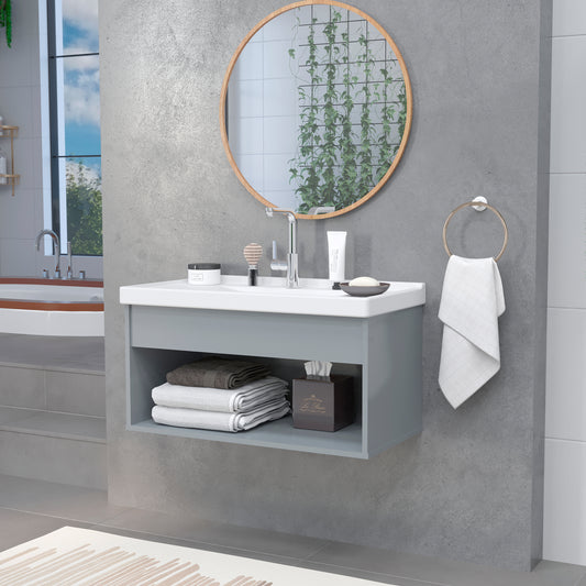 Gabinete para banheiro - Zoff Gianduia 60cm