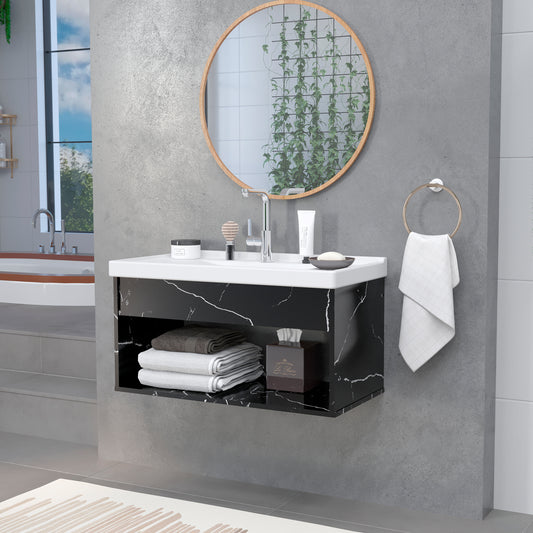 Gabinete para banheiro - Zoff Preto 60cm