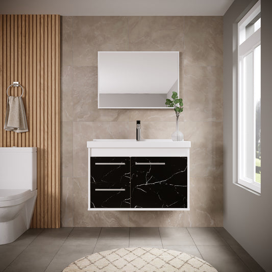 Gabinete para banheiro - Potenza Preto 60cm