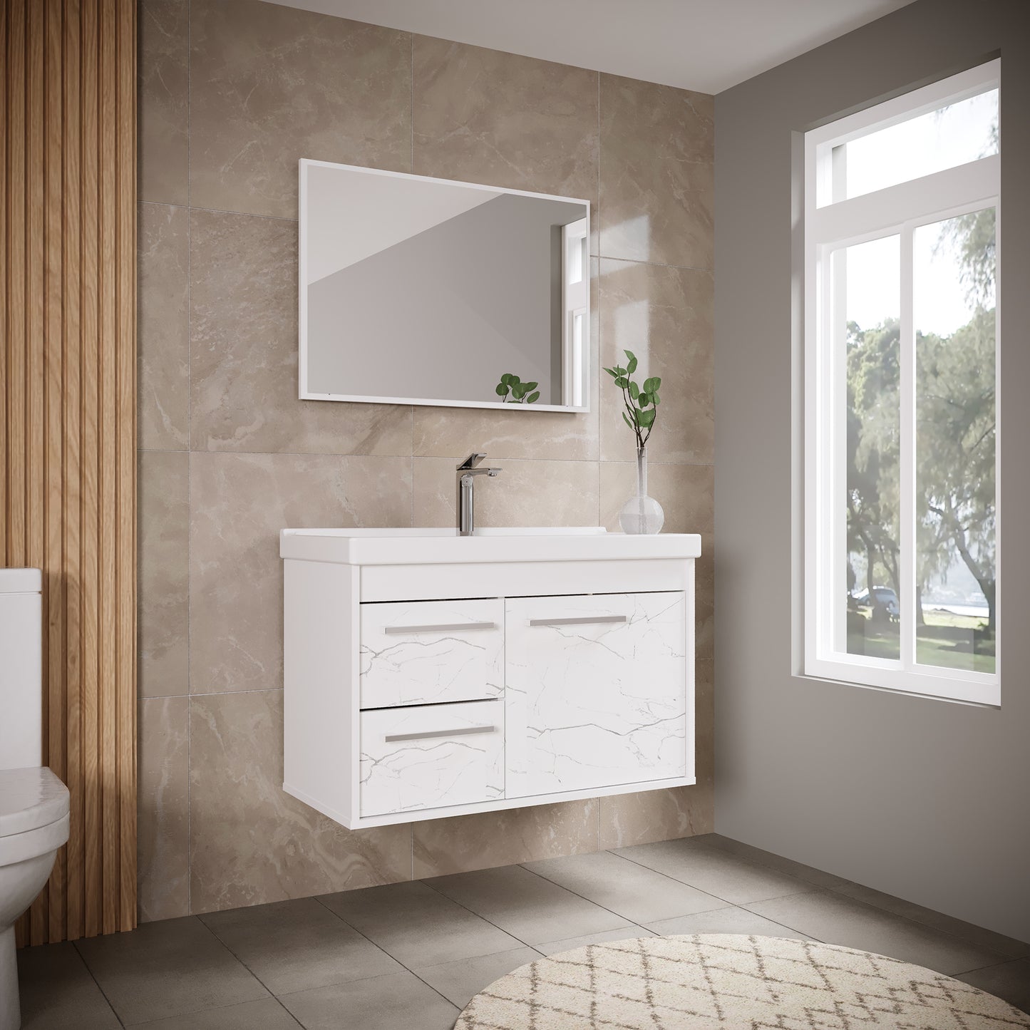 Gabinete para banheiro - Potenza Branco 60cm