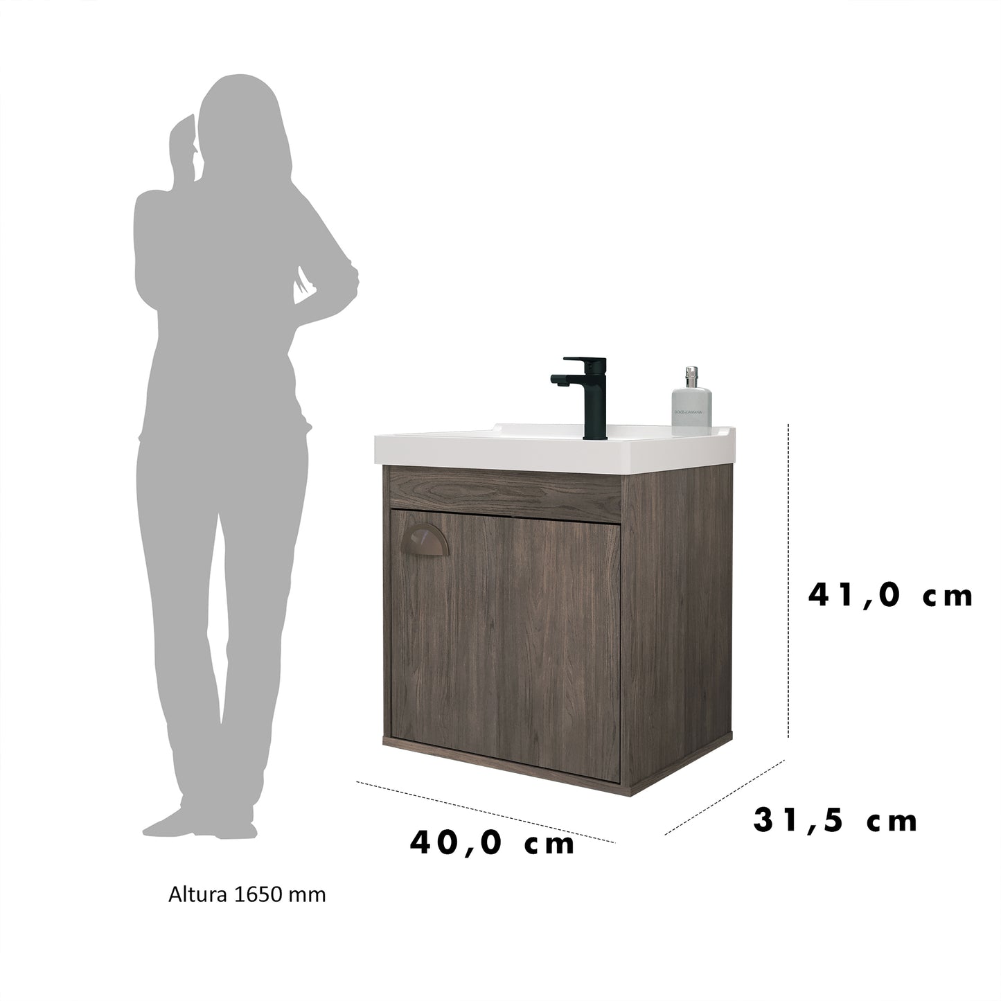 Gabinete para banheiro - Cremona Munique 40cm