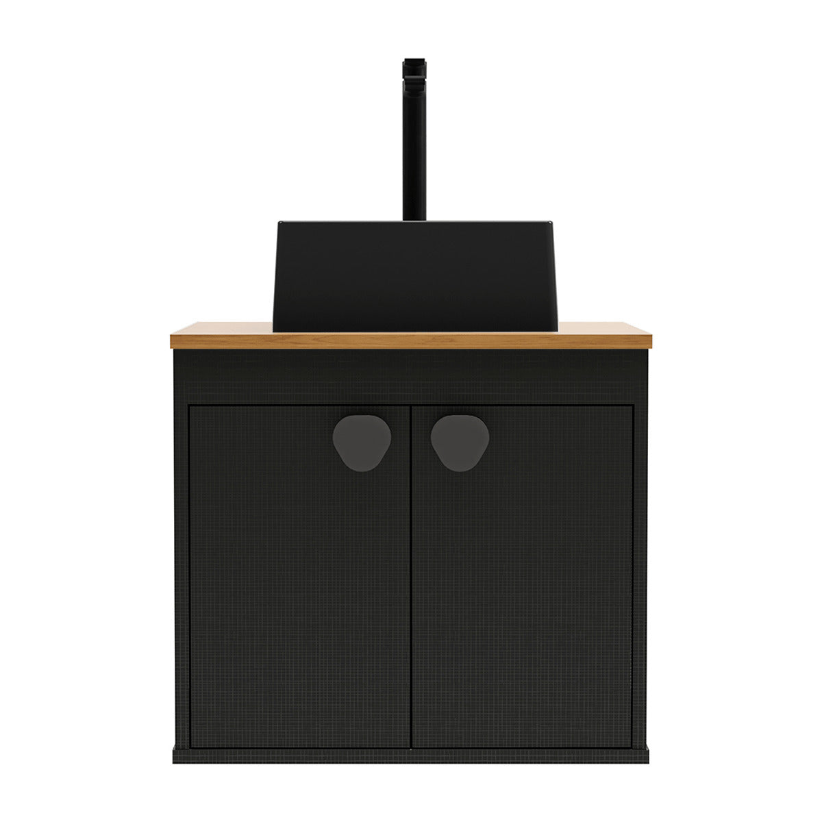 Gabinete para banheiro - Pompeia Preto 50cm