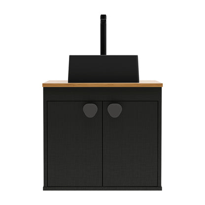 Gabinete para banheiro - Pompeia Preto 50cm