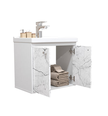 Kit Gabinete para Banheiro + Espelheira - Bergamo Branco