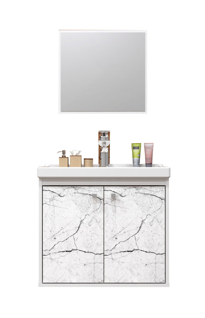 Kit Gabinete para Banheiro + Espelheira - Bergamo Branco