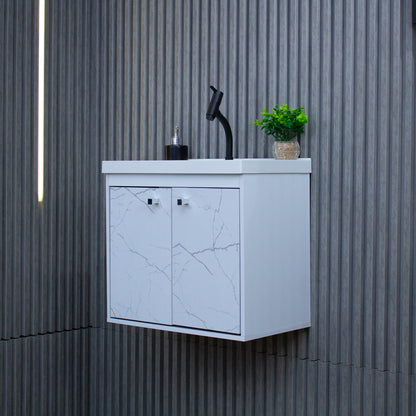 Kit Gabinete para Banheiro + Espelheira - Bergamo Branco