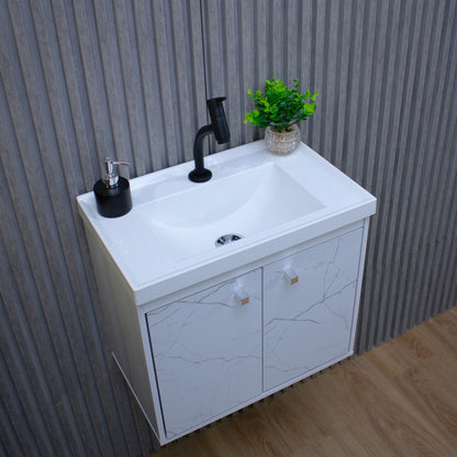 Kit Gabinete para Banheiro + Espelheira - Bergamo Branco