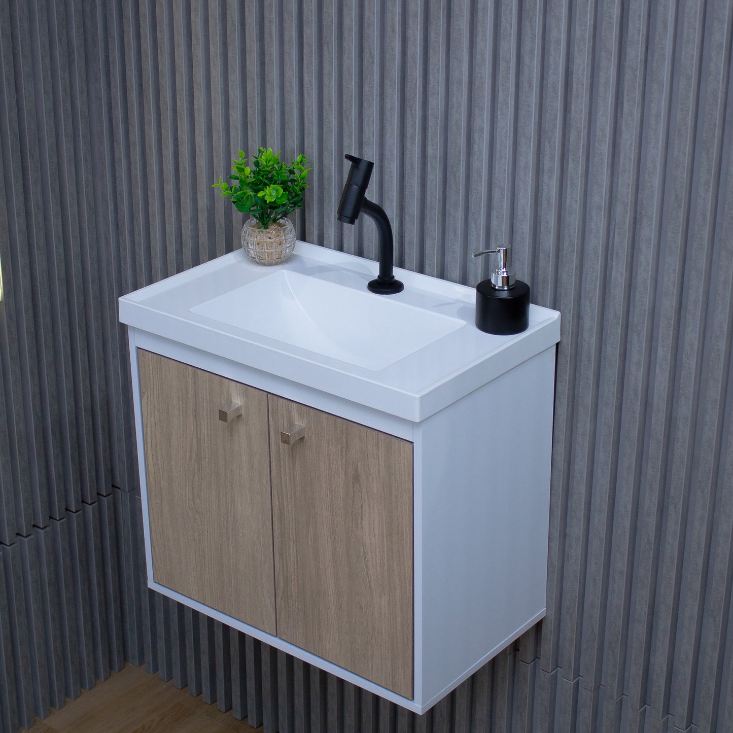 Kit Gabinete para Banheiro+ Espelheira - Bergamo Berlin