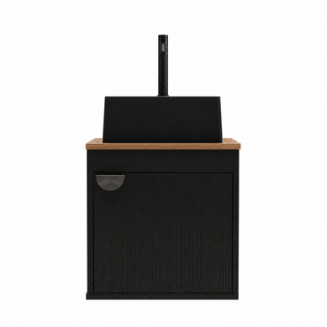 Gabinete para banheiro - Perugia Preto 40cm